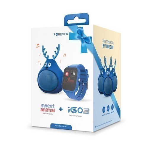 PACK FOREVER ALTAVOZ ABS100+SMARTWATCH JW150 AZUL